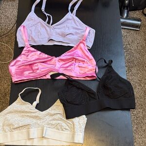 Auden // Bralette Set (L - Lavender Mesh, Pink, Black Mesh, & Heather Gray)